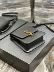 KAIA 18 HANDBAG IN BLACK CALFSKIN