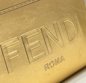 SHINE LARGE 35 TOTE IN GOLDEN CALFSKIN