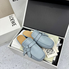 LW GATE BELTED MULE STONE CALFSKIN