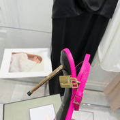 TOM FORD 26S GOLD BUCKLE HEELS 105 MM IN PINK LAMBSKIN