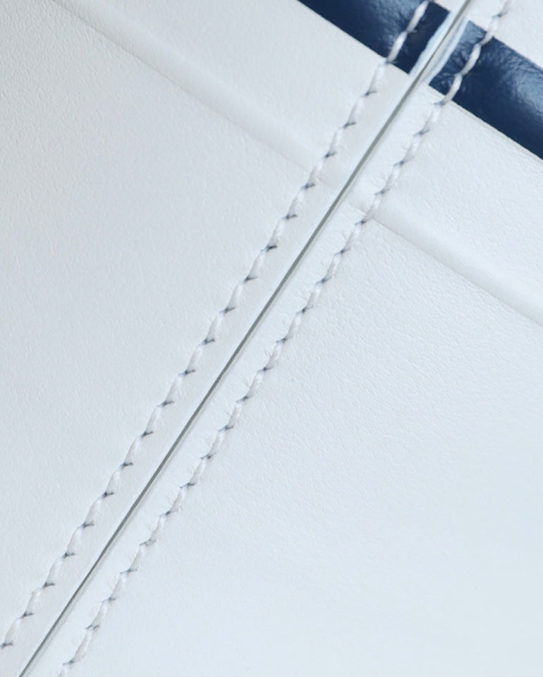 VIBE 18 BUCKET BAG IN WHITE CALFSKIN