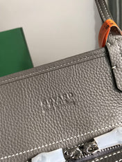 HARDY PM BAG 40 IN GRAY GOYARDINE CANVAS AND TAURILLON LEATHER TRIM