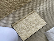 GG HORSEBIT 1955 MINI 18 BAG WHITE CANVAS AND BEIGE CALFSKIN