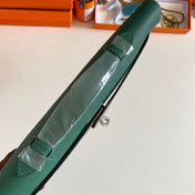 KELLY CUT 31 IN GREEN FOREST CALFSKIN WITH SILVER HARDWARE