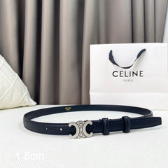 CL Belt 18mm Black Crocodile Embossed Calfskin Shw