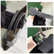 CHIEN GRIS BAG 33 IN GREY BLACK GOYARDINE CANVAS AND CALFSKIN TRIM