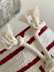 TRIPHOME 19 EMBROIDERED FABRIC WHITE RED