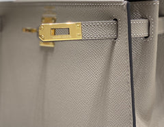 KELLY MINI 20 BAG IN LIGHT BROWN CALFSKIN WITH GOLD HARDWARE
