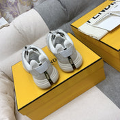 FENDI FASTER TRAINERS IN GREY SUEDE AND BREATHABLE MESH