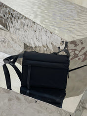 PRA CINI 23 MEDIUM BAG IN BLACK RE-NYLON WITH STRAP