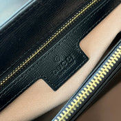 HORSEBIT 1955 MEDIUM TOP HANDLE BAG 29 IN BLACK CALFSKIN GOLD HARDWARE
