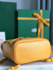 ALPIN MINI BACKPACK 21 IN YELLOW LAMBSKIN AND GOYARDINE CANVAS