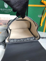 ALPIN MINI BACKPACK 21 IN GRAY LAMBSKIN AND GOYARDINE CANVAS