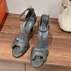 PREMIERE 105 SANDAL IN DARK GRAY CALFSKIN