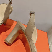 HOLY 75 SANDAL IN BISQUE BEIGE GRAINED CALFSKIN