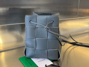 SMALL CASSETTE BUCKET 18 IN DAVY'S GRAY CALFSKIN