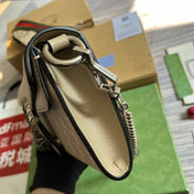 DIONYSUS GG 25 SMALL RECTANGULAR BAG IN BEIGE CANVAS