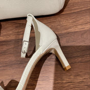 PREMIERE 70 SANDAL IN WHITE CALFSKIN