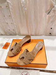 0ASIS SANDALS CARAMEL LAMBSKIN ATTACH CRYSTAL