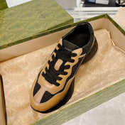 GG 100 RHYTON SNEAKER Black Caramel Brown