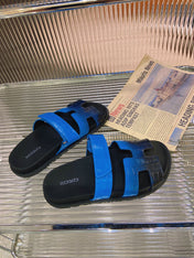 CHYPRE SANDAL OMBRE BLACK COBALT CALFSKIN