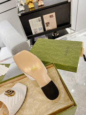 GG EXCLUSIVE SLIDE SANDAL CREAMY WHITE CALFSKIN