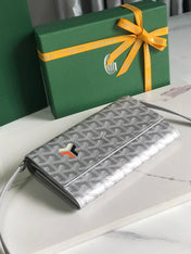VARENNE CONTINENTAL WALLET 19 IN GRAY GOYARDINE CANVAS
