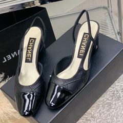 HIGH SLINGBACKS 65 BLACK CALFSKIN