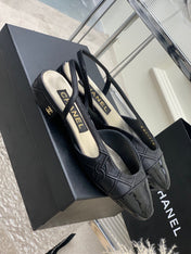 SLINGBACKS 20 BLACK CALFSKIN