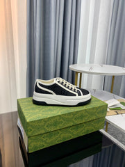 GG SNEAKER FLATFORM BLACK CANVAS