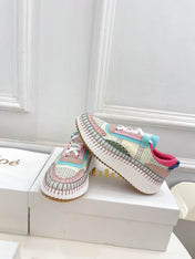 CHLOÉ NAMA SNEAKER IN COLORFUL SPECIAL FABRIC