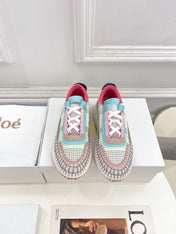 CHLOÉ NAMA SNEAKER IN COLORFUL SPECIAL FABRIC