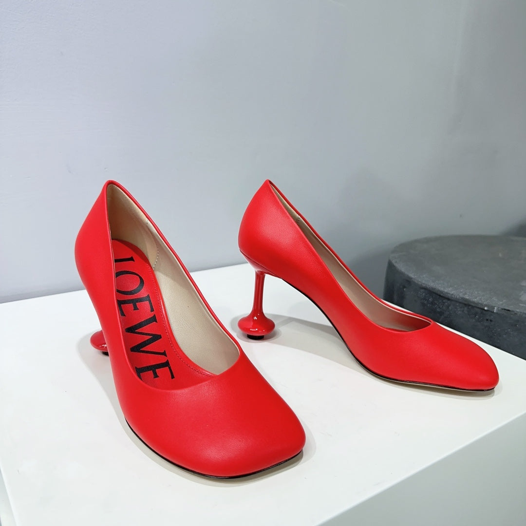 LW TOY PUMP 95 RED CALFSKIN