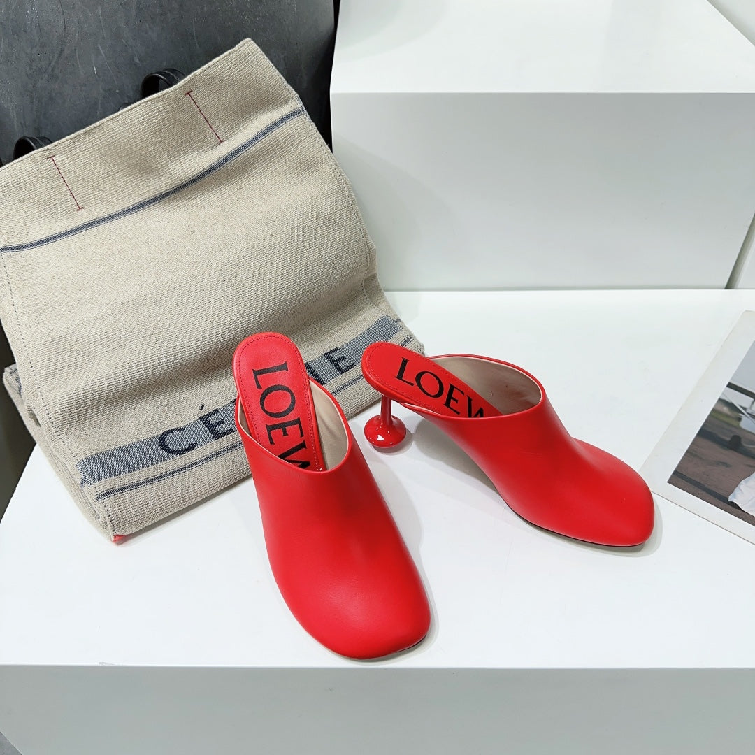 LW TOY MULE 95 RED CALFSKIN