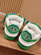 LV Trainer Maxi Sneaker White Mix Green Calfskin