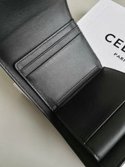 TRIPHOME 10 TRIFOLD WALLET CALFSKIN BLACK