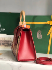 SAÏGON PM BAG 28 IN PERSIAN RED GOYARDINE CANVAS AND CALFSKIN