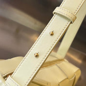 BRICK CASSETTE 28 IN PASTEL YELLOW CALFSKIN