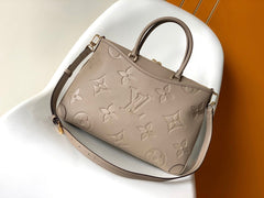 LV 25S TRIANON MM BAG 36 IN WARM TAUPE CALFSKIN GOLD HARDWARE