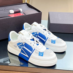 VALENTINO 25S GARAVANI VL7N SNEAKERS IN WHITE MIX BLUE LAMBSKIN