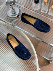LP DOT SOLE WALK LOAFERS NAVY SUEDE