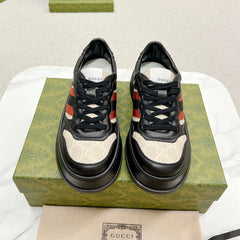 GG TRAINER BLACK AND CREAM CALFSKIN