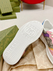 GG TRAINER LIGHT BROWN AND PINK CALFSKIN