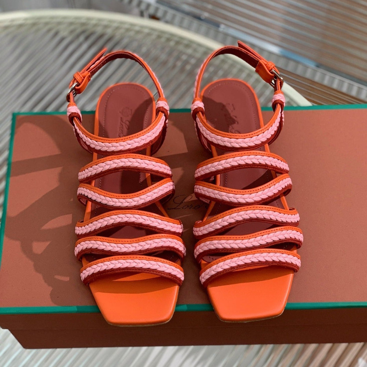 LP SPRIGHTLY CHARMS SANDAL BURNT ORANGE CALFSKIN