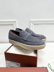 LP RETRO SUMMER WALK LOAFERS GRAY SUEDE