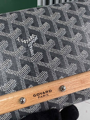 MONTE-CARLO PM CLUTCH 25 IN GRAY GOYARDINE CANVAS