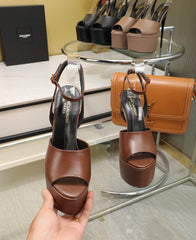 SL SUPER HIGH HEELS SANDAL RUSSET CALFSKIN