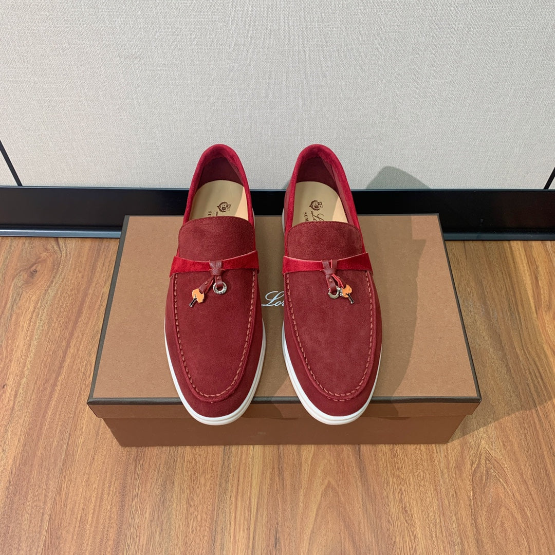 LP CHARMS WALK BABOUCHE LOAFERS GARNET SUEDE