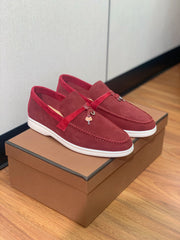 LP CHARMS WALK BABOUCHE LOAFERS GARNET SUEDE