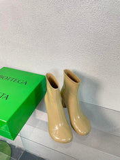 ATOMIC ANKLE BOOT IN KHAKI TAN CALFSKIN 75 MM